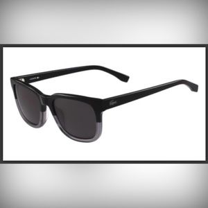 Men’s Lacoste sunglasses with 2-tone frames.